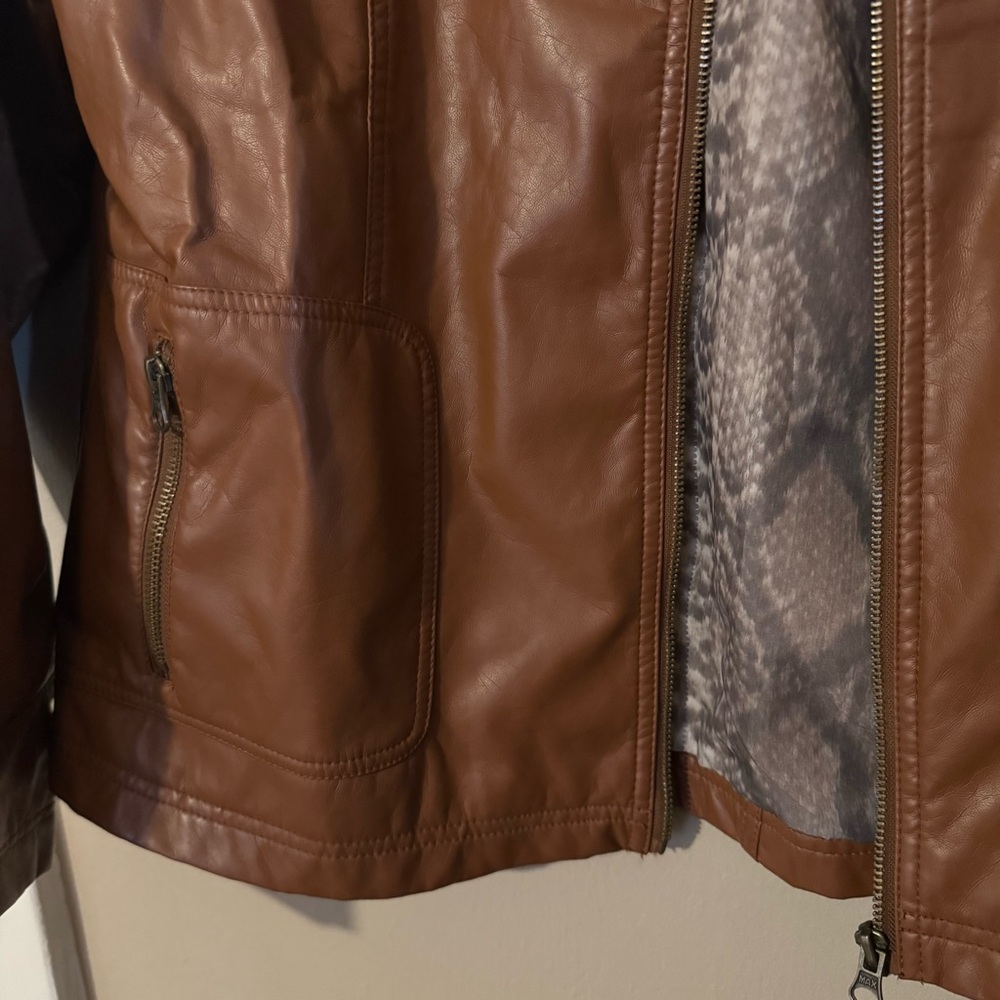 George Tan Leather Jacket - Picture 6 of 10